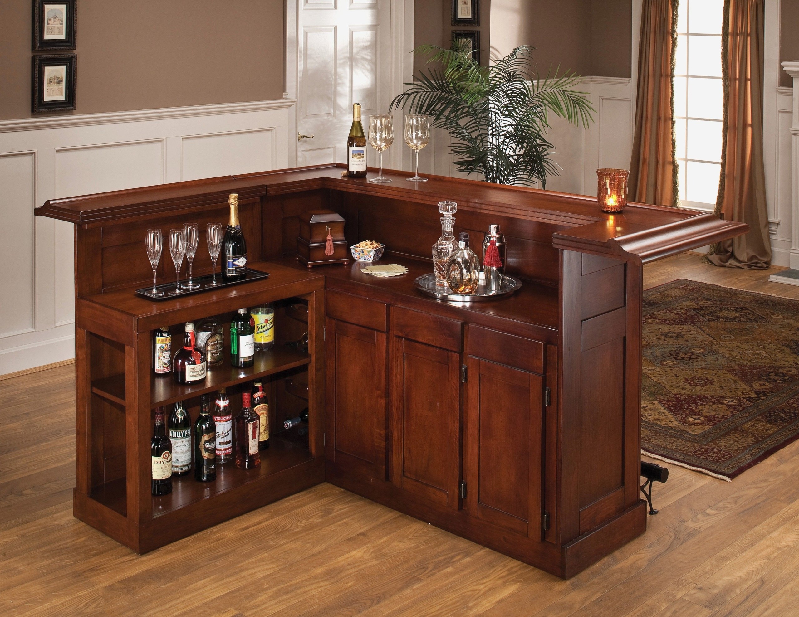 How to furnish a bar corner at home