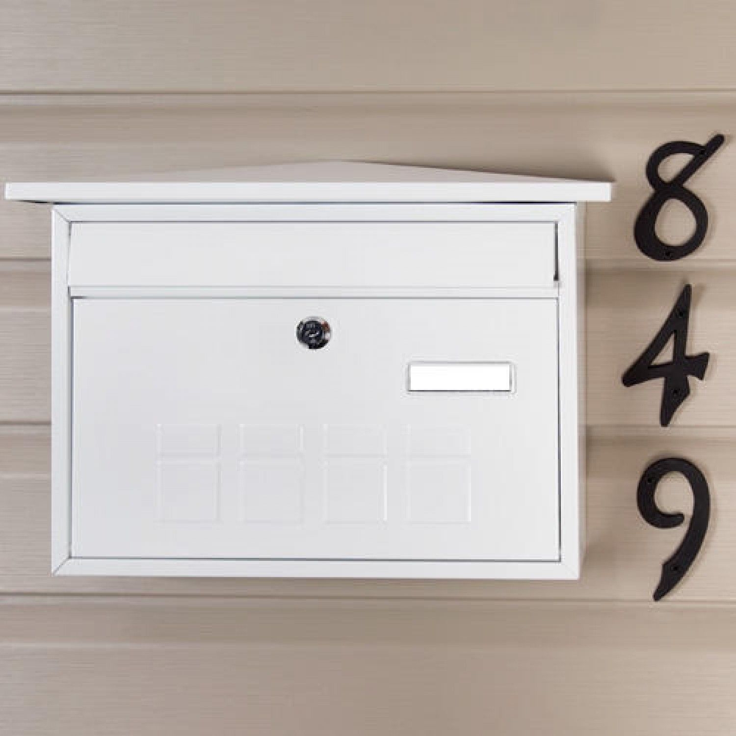 Deco locking wall mount mailbox 1