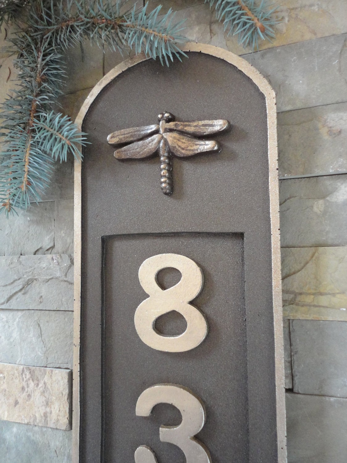 Dragonfly Craftsman House Numbers