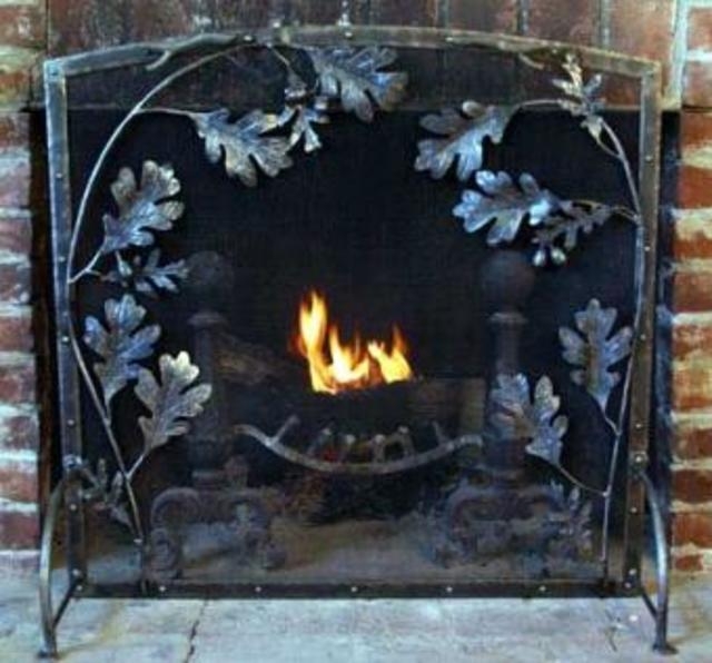 Fireplace wrought iron screens