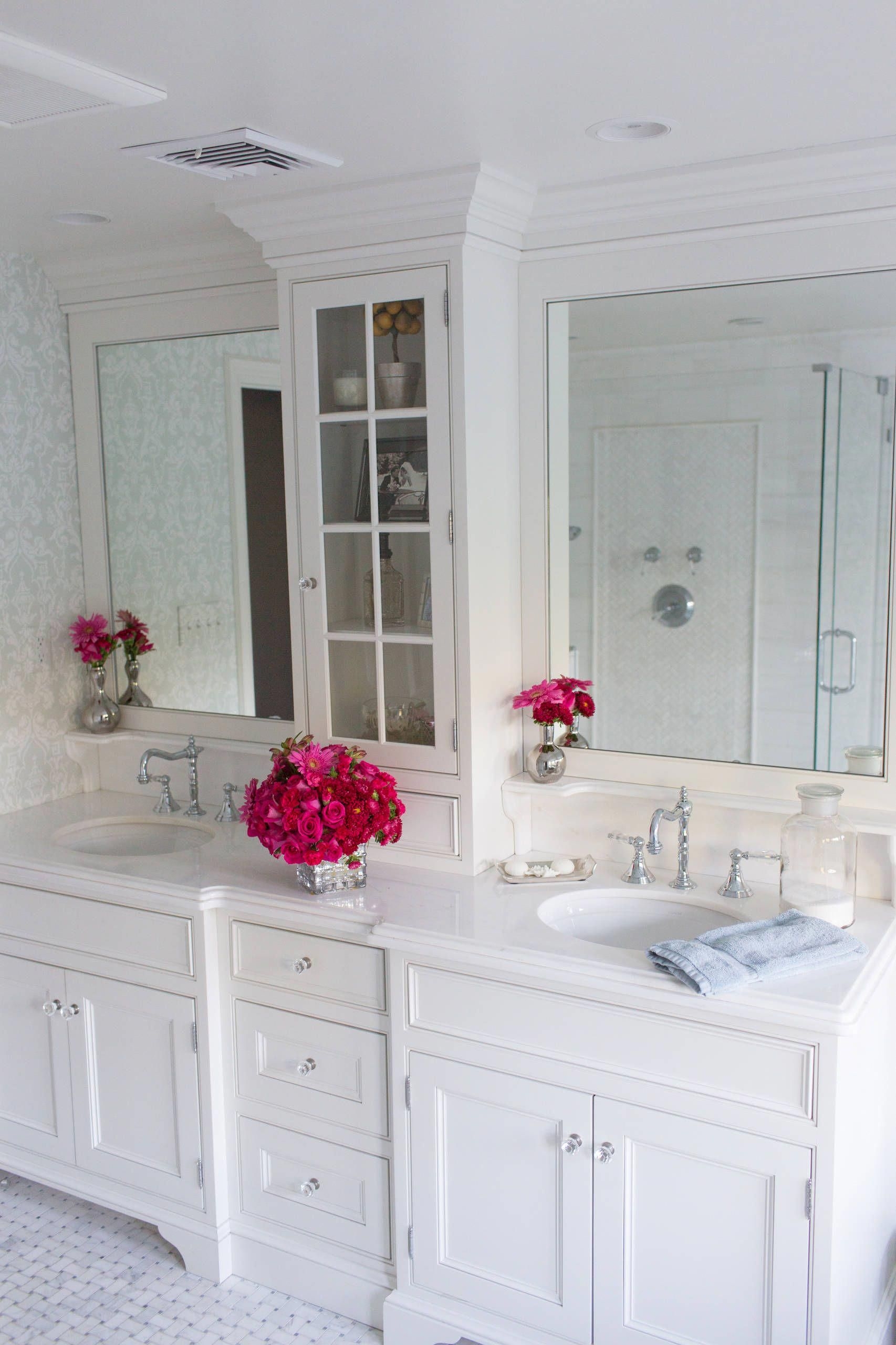 Love this mirror and cabinet for the master bath sweet