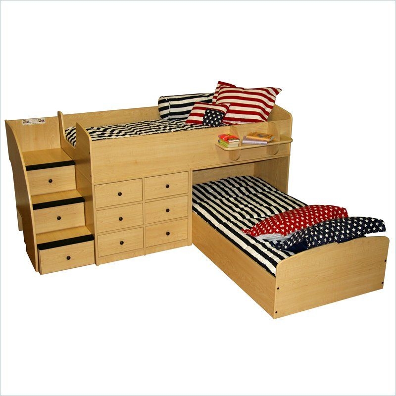 Low height bunk beds