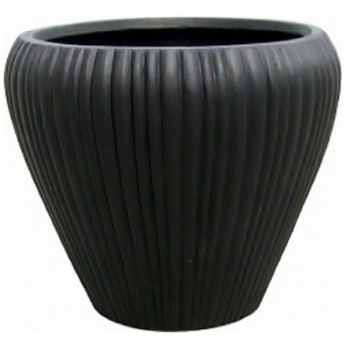 Modern Black Round Large Planter Pot to use Outdoor or Indoor Home Decoration Patio Garden Lawn F1247A