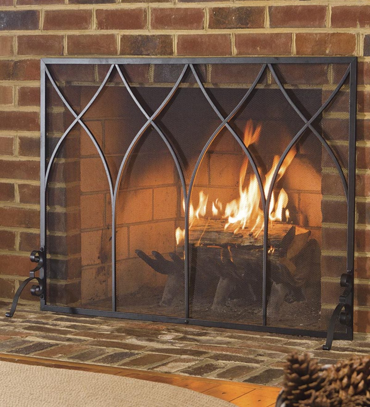 New sale flat panel hourglass steel fire place screen 38