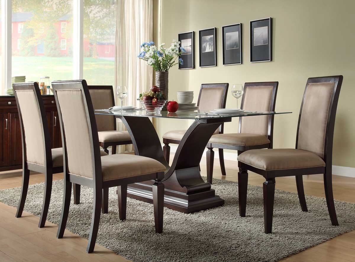 Plano Dining Table and Side Chairs by Homelegance in Dark Espresso