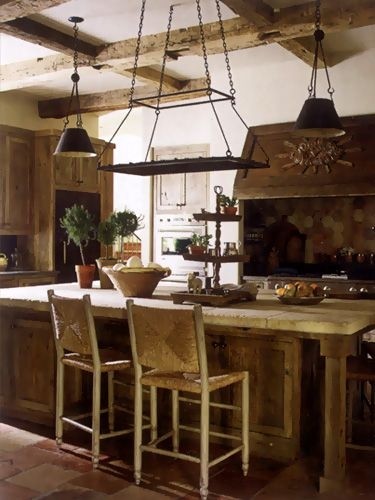 Kitchen Island Pot Rack Lighting - Ideas on Foter