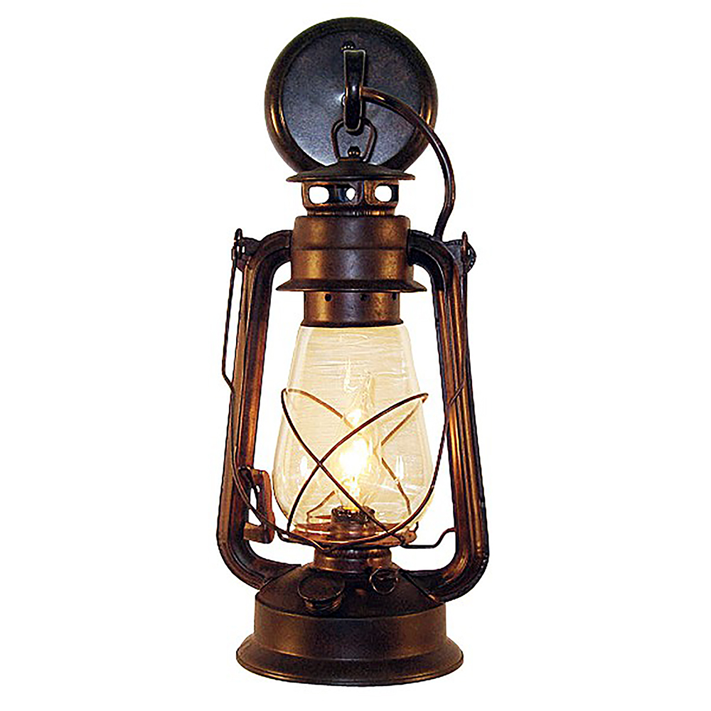 Rustic lantern wall mounted light - Large Rustic