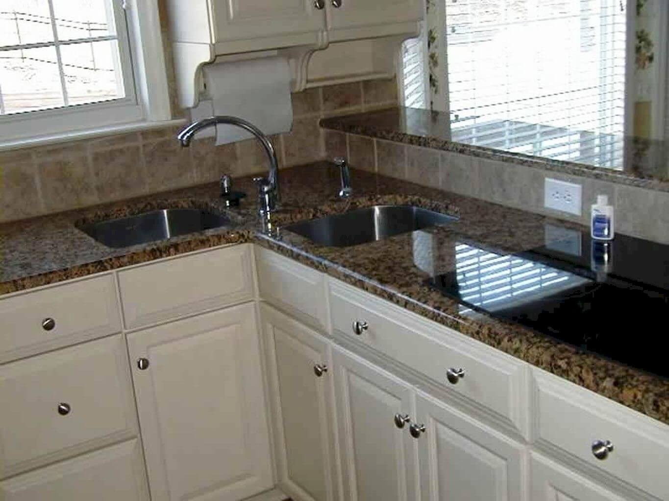 stainless corner sink kitchen