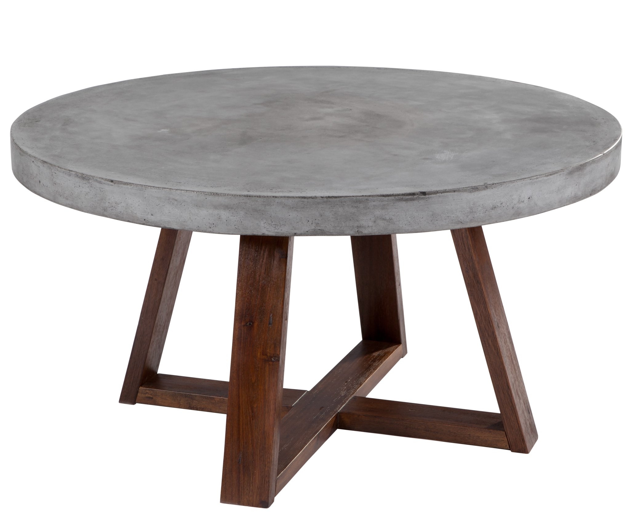 Sunpan devons rustic concrete round coffee table