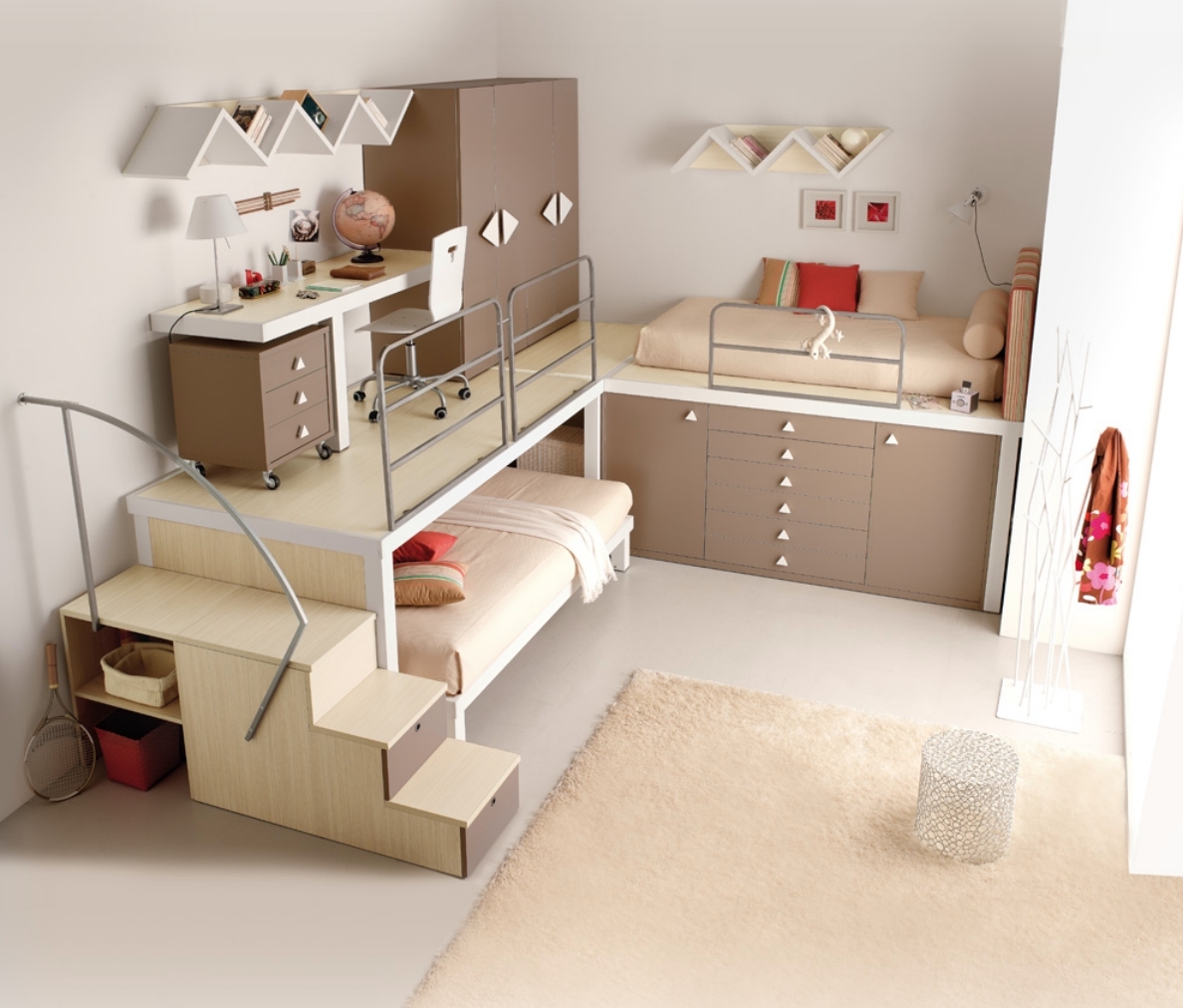 Toddler bunk beds with stairs