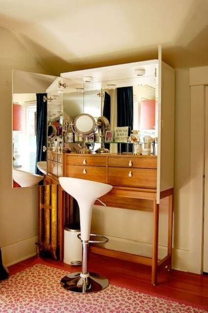 Vanity with makeup station