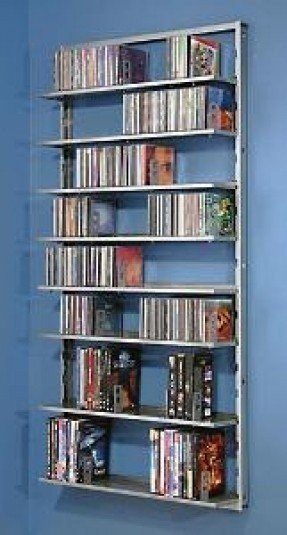 Wall mounted dvd storage