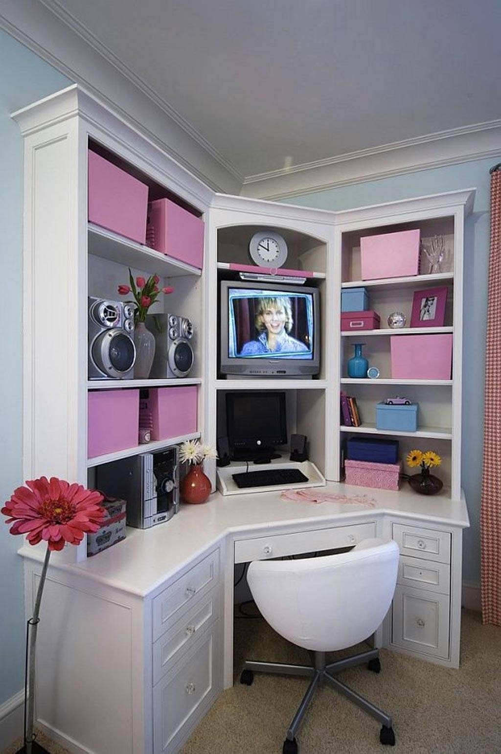 White Corner Desk With Shelves Ideas On Foter