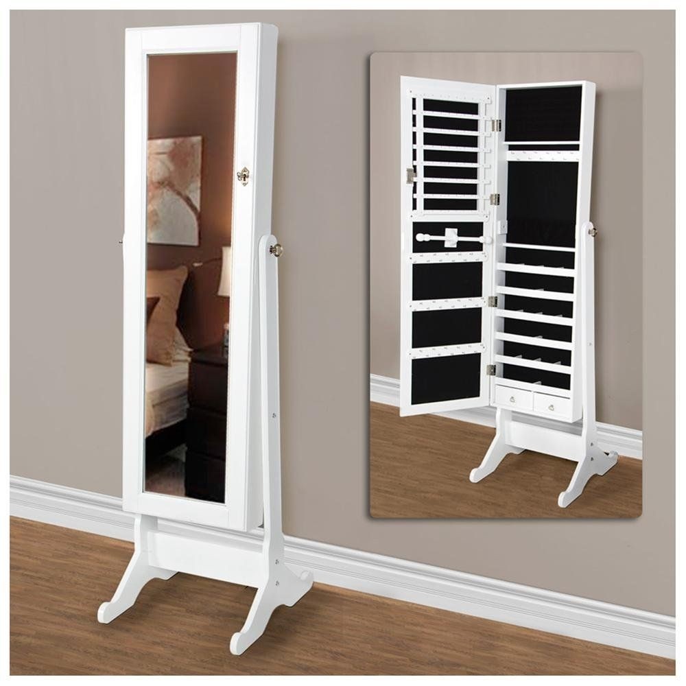 Stand up jewelry case 2024 with mirror