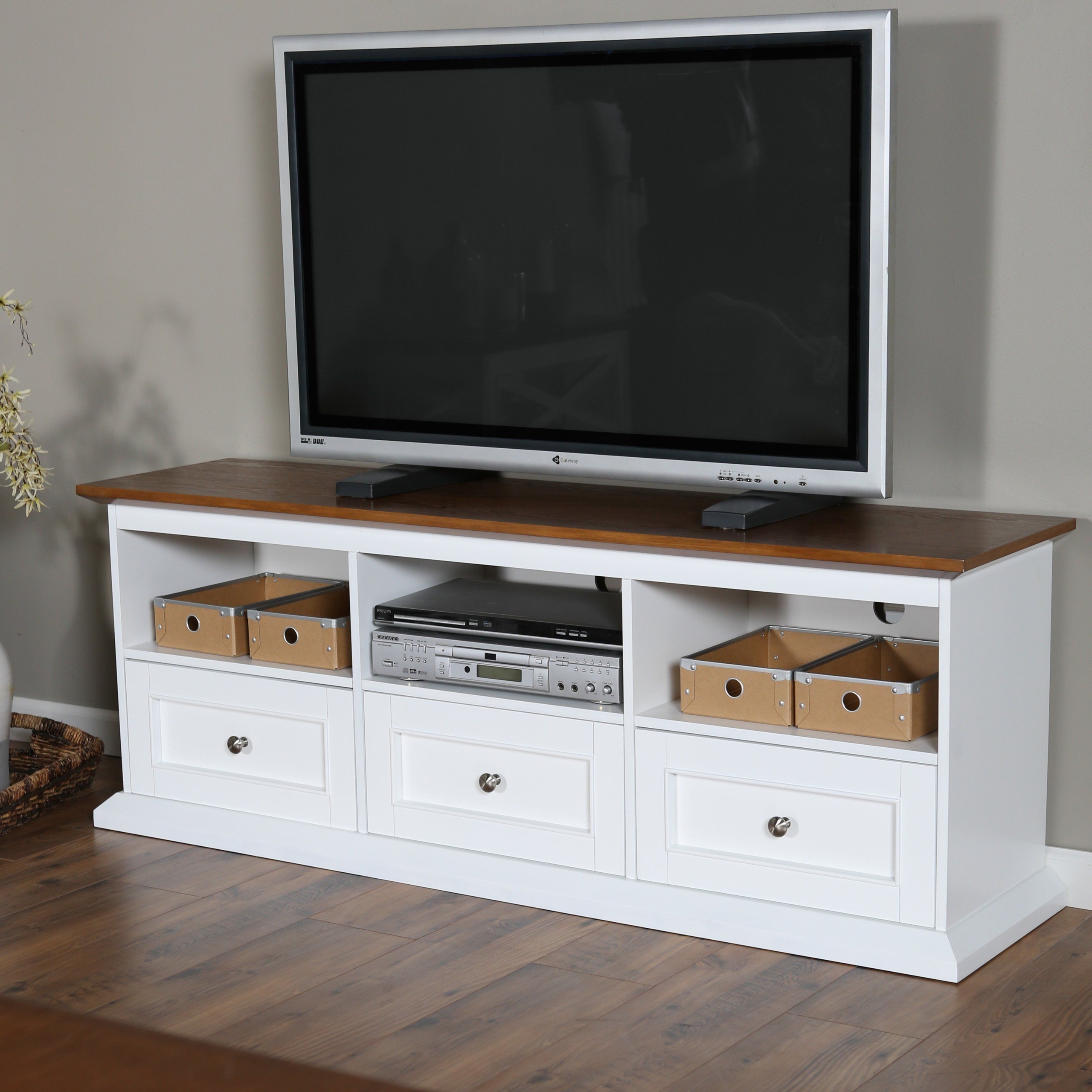 White oak tv stand 1