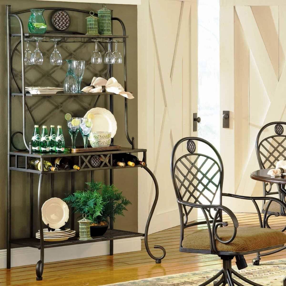 Metal Bakers Rack With Wine Storage Ideas On Foter metal-bakers-rack-with-wine-storage-ideas-on-foter