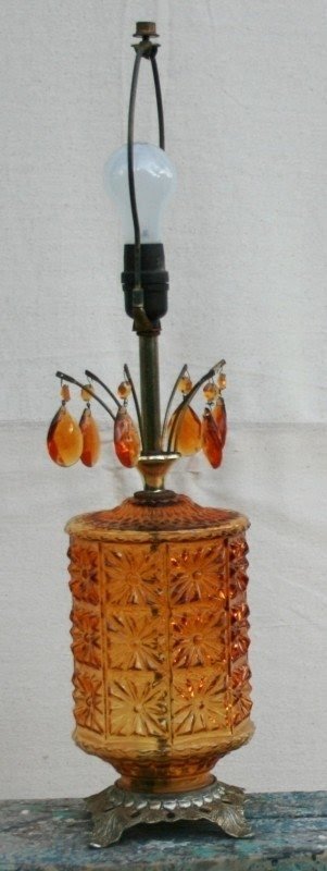 Amber glass table lamp 4
