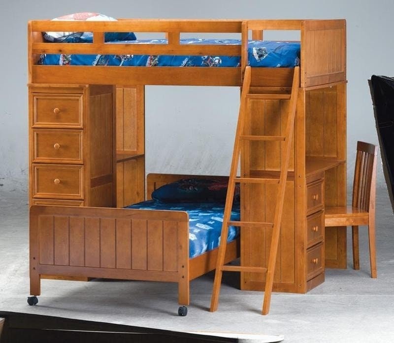 Bunk with desk