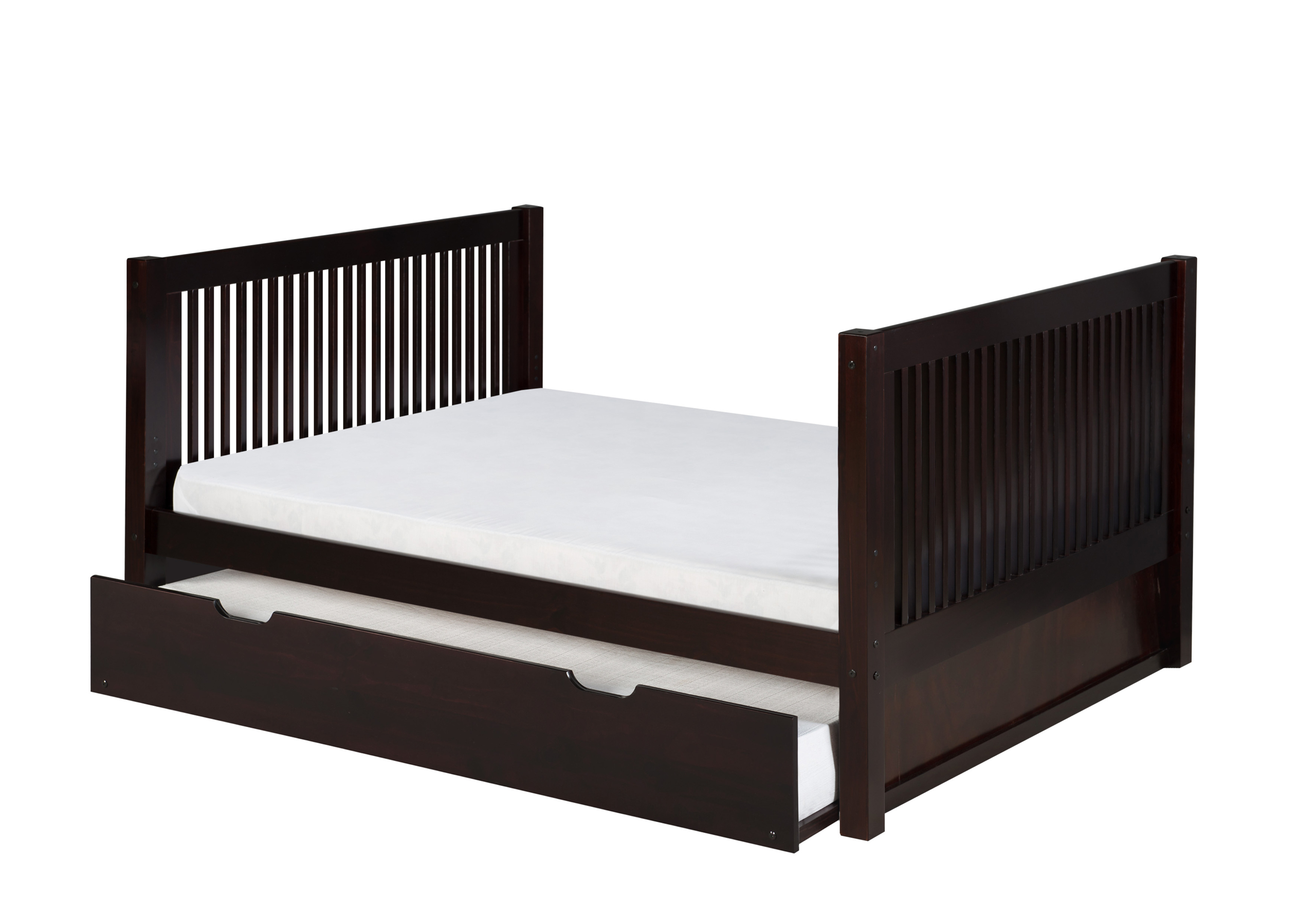 Camaflexi Full Size Platform Bed - Tall with Twin Trundle