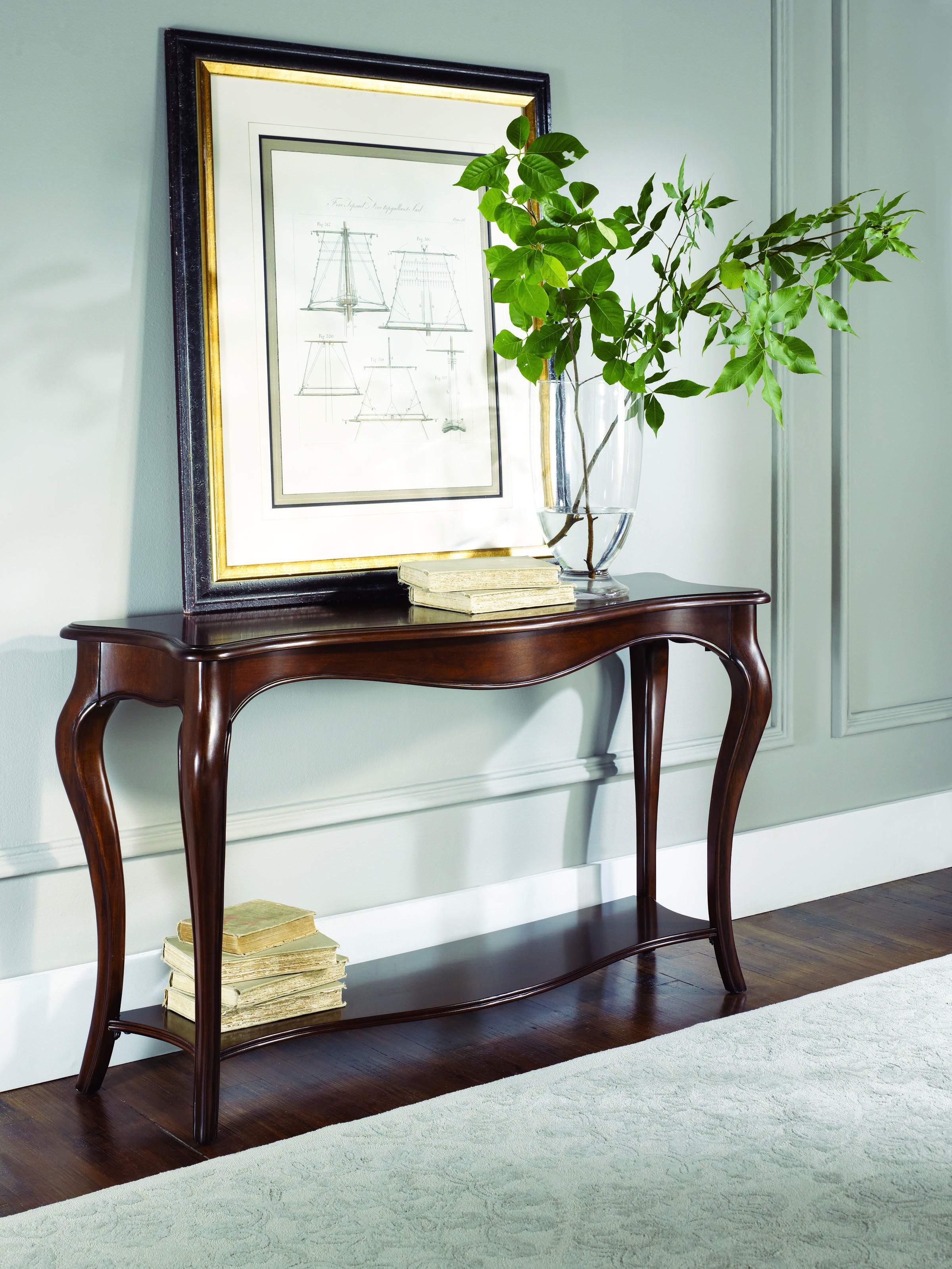 Cherry Queen Anne Console Table