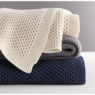 cotton knit blanket queen