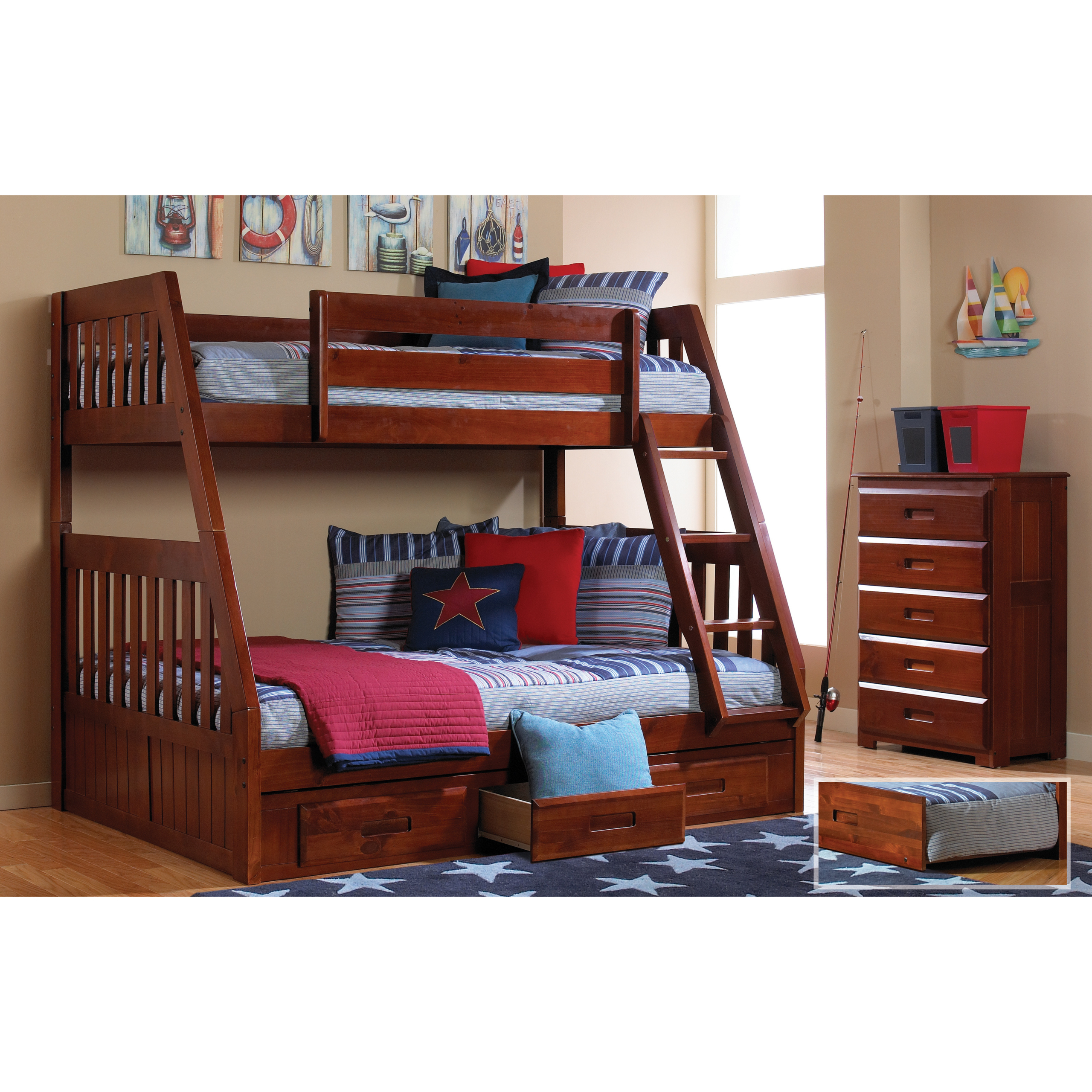 T Shaped Bunk Beds Foter   Dark Wood Bunk Beds 