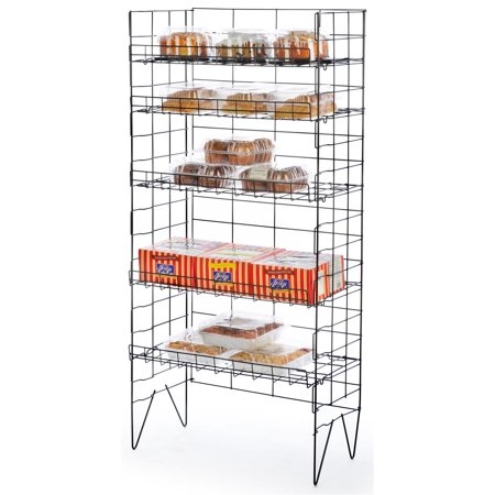 Displays2go 5 Shelf Bakers Storage Rack, 25 by 52 by 13-Inch, Black