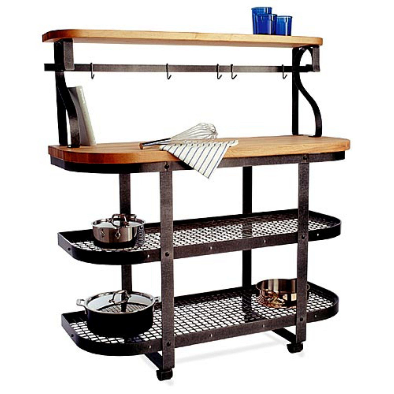 Enclume Enclume Chefs Gourmet Bakers Rack Island with Hutch