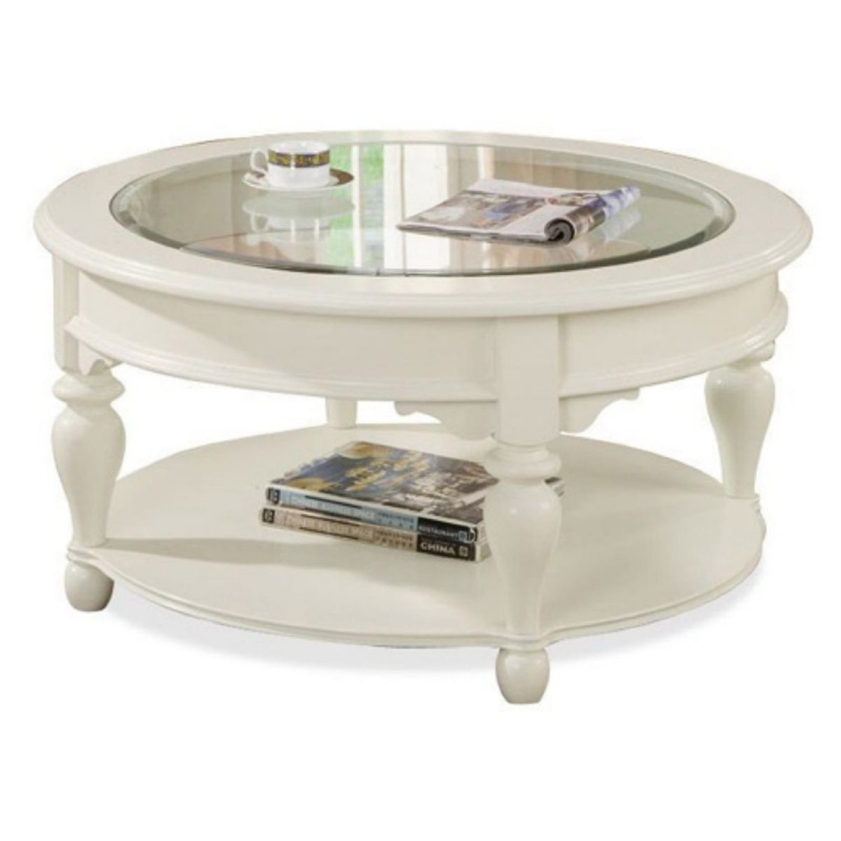 Essex point round coffee table by riverside furniture