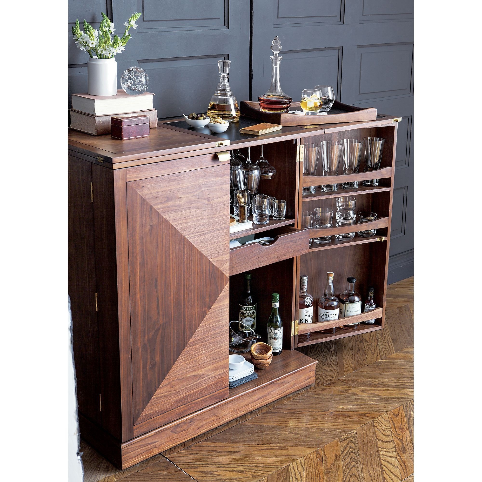 Small antique bar cabinet