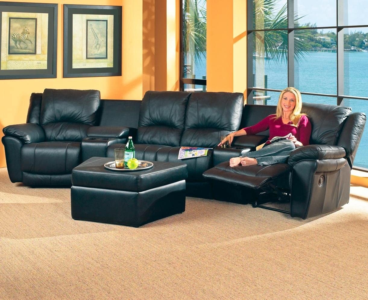 L shaped sectional with recliner