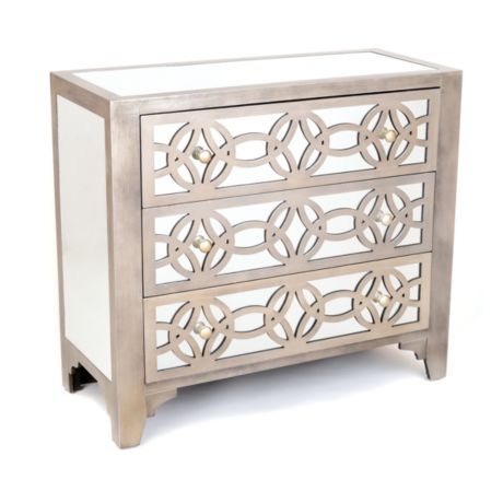 Large silver chest of drawers