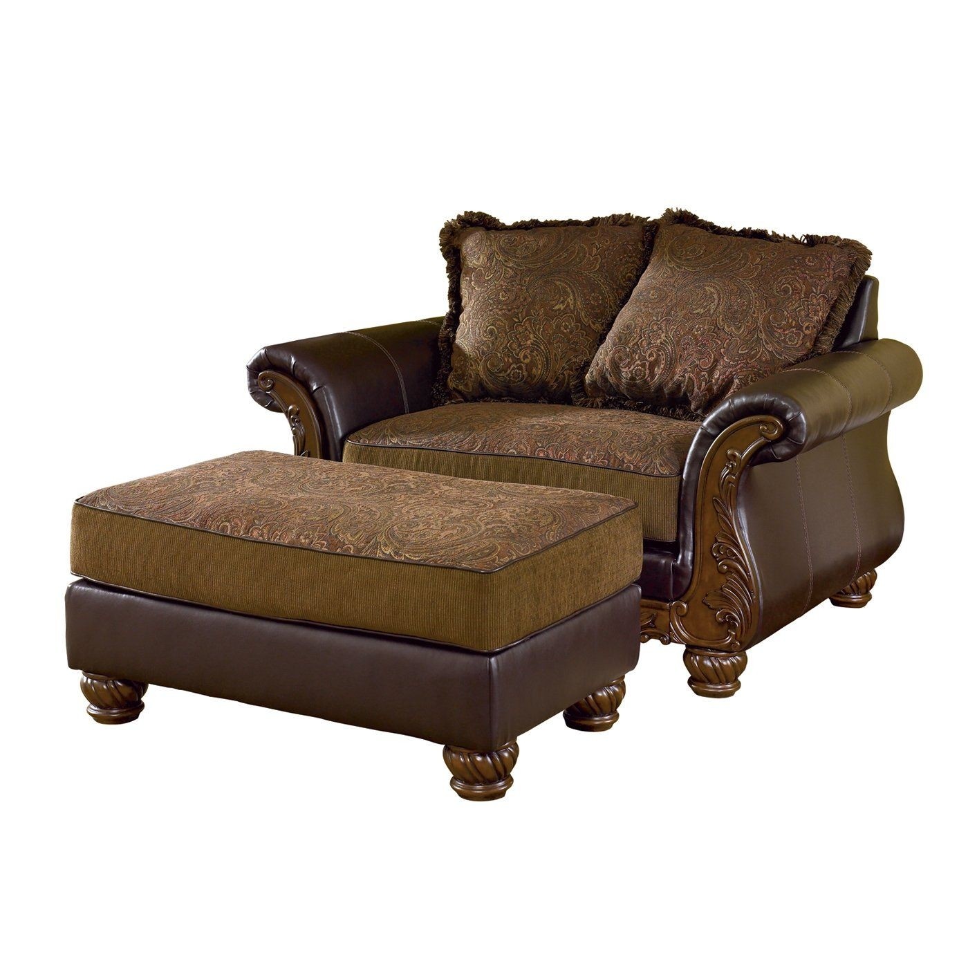 Leather Chair And A Half With Ottoman Ideas on Foter