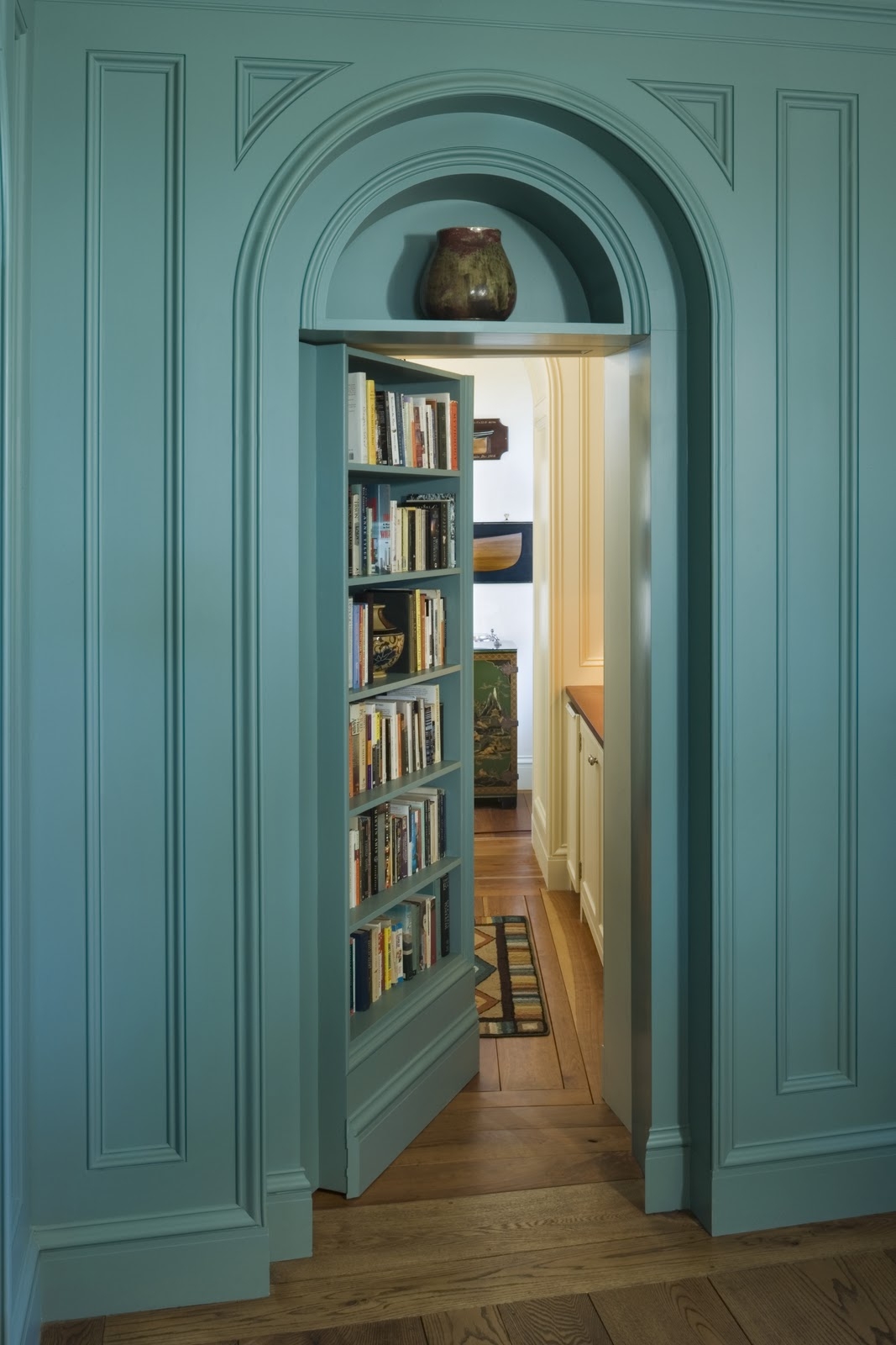 Library bookcase with doors