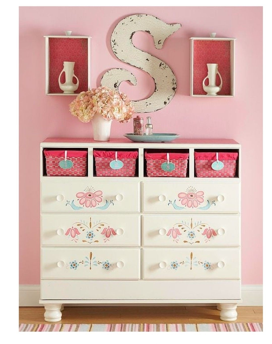 girls pink dresser