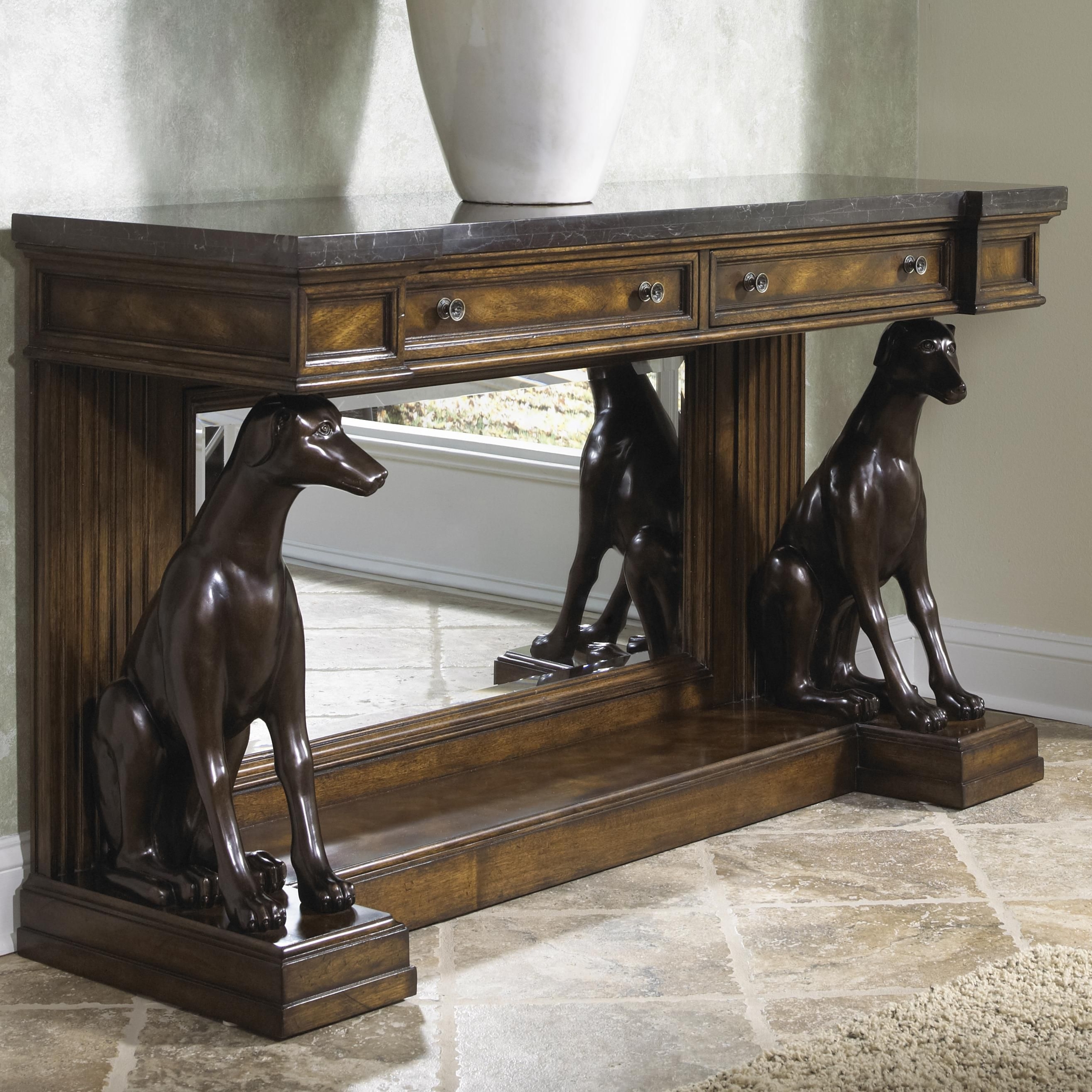 Marble top console table antique
