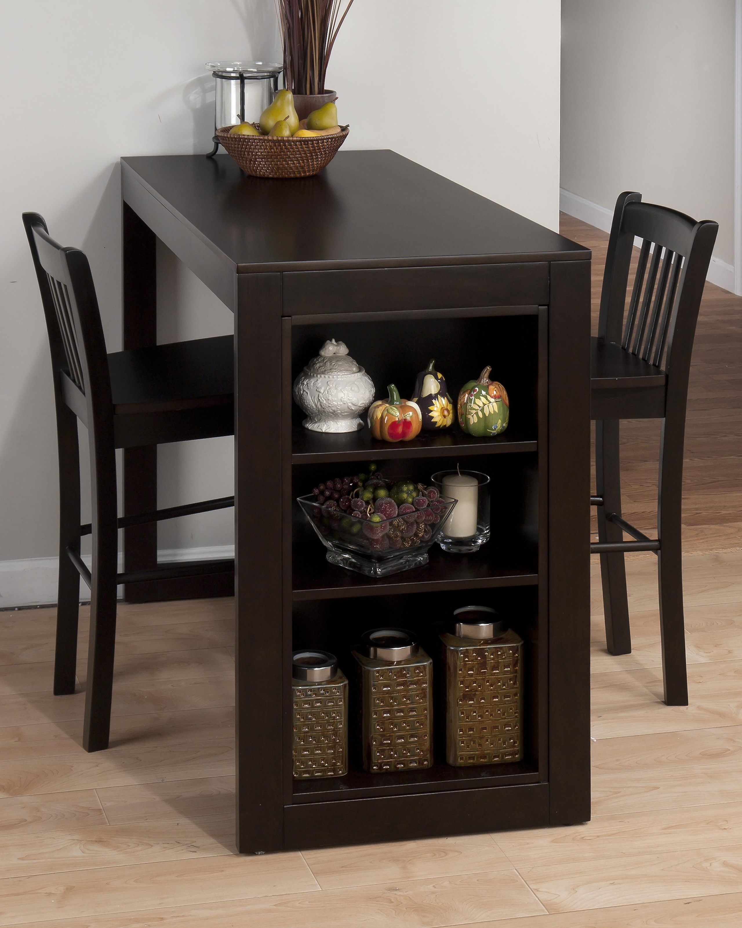 Maryland merlot counter height table with storage by jofran