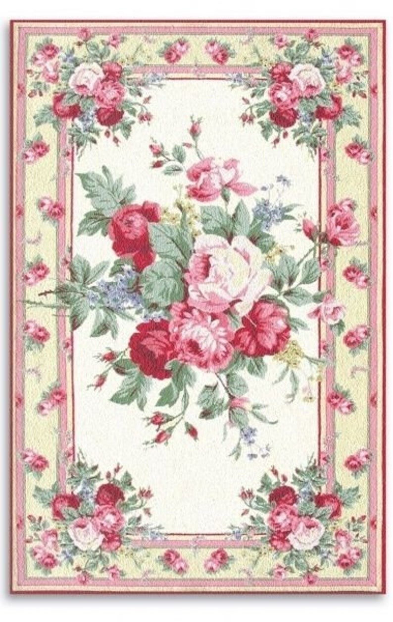 Rose colored rug