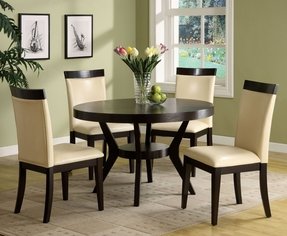 Round Dining Table With Leaf Extension - Foter