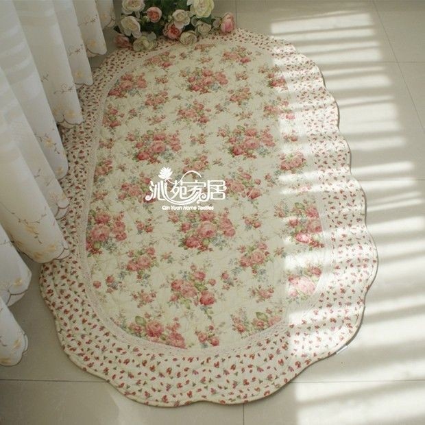 Shabby Country Chic Rose Door Bedside Mat Floor Runner Throw Rug Carpet G Style