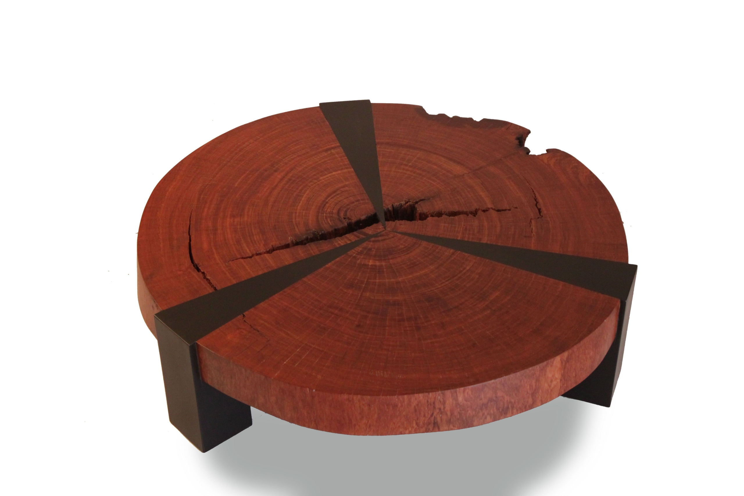 Solid wood round coffee table 2