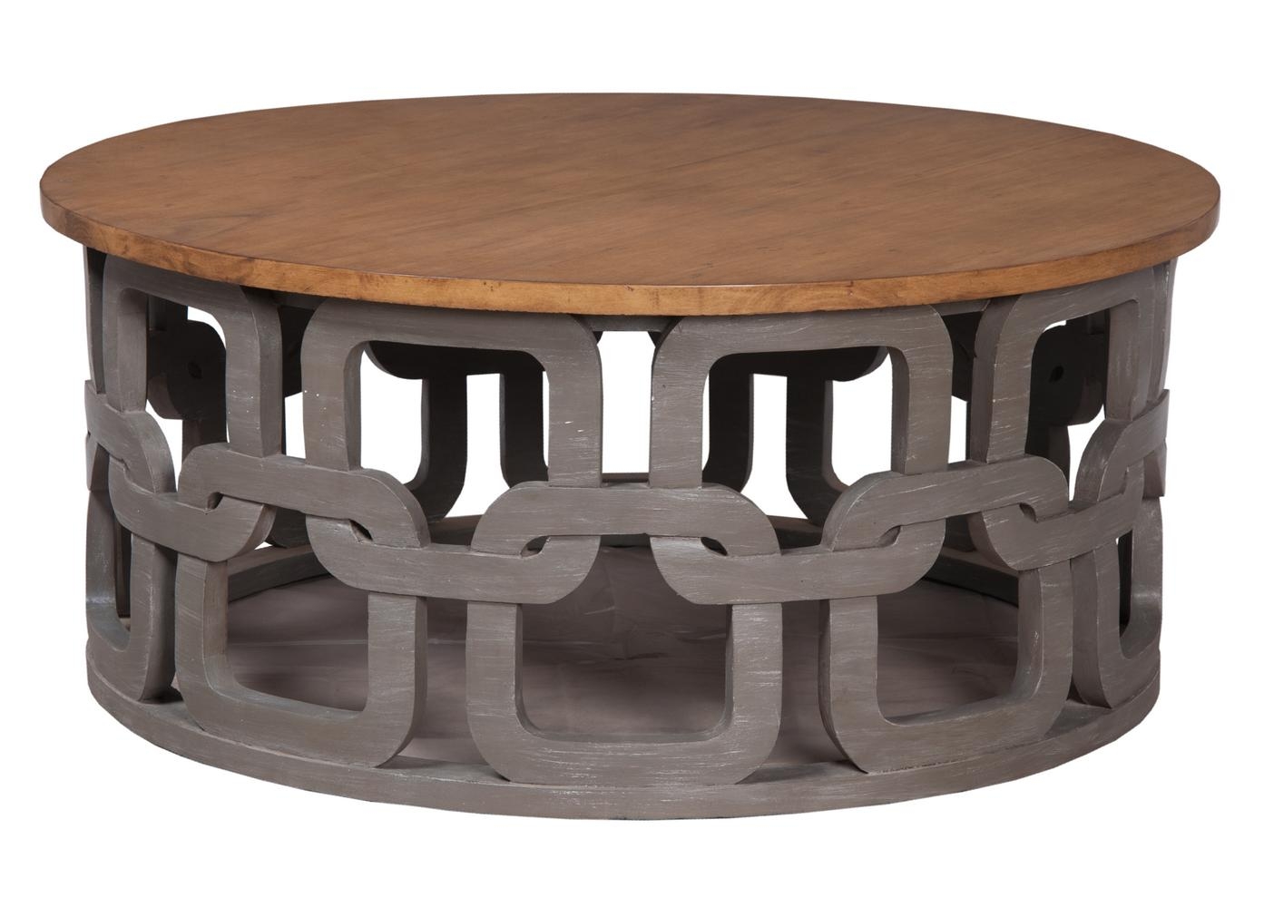 Solid wood round coffee table 20