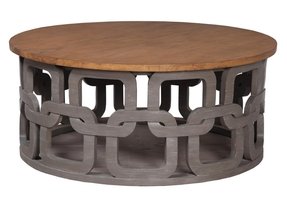 Solid Wood Round Coffee Table / Zara Solid Wood Round Coffee Table | Apex / The side table features 2 drawers and 1 shelf, providing ample storage space to keep your various essentials neatly organised.