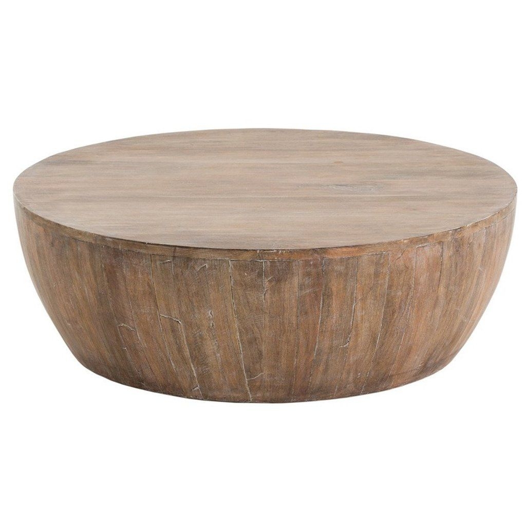 Solid wood round coffee table 3