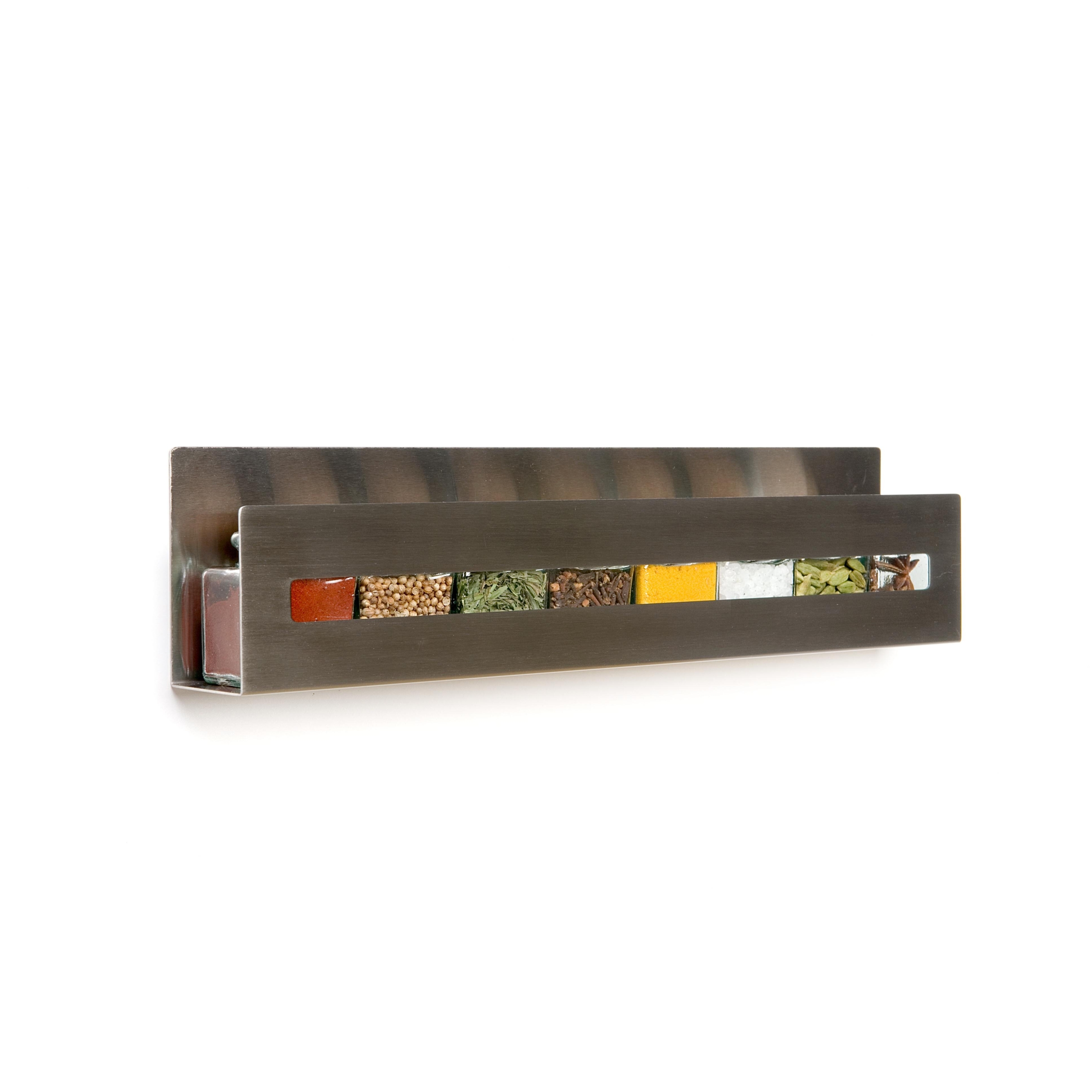 Spice rack stainless steel wall mounted