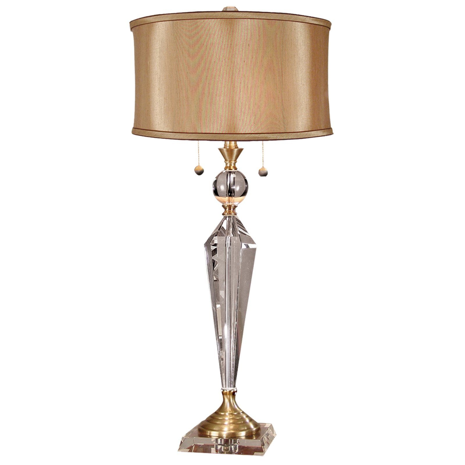 Strada Crystal 32.75" H Table Lamp with Drum Shade