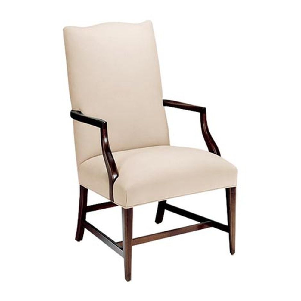 Striped Accent Chair With Arms 
