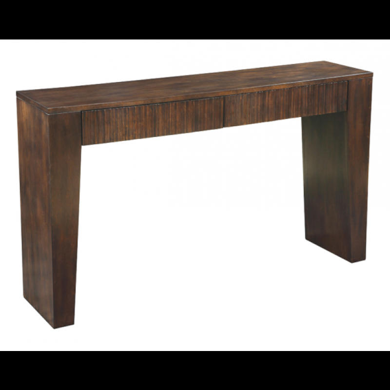 narrow wood console table