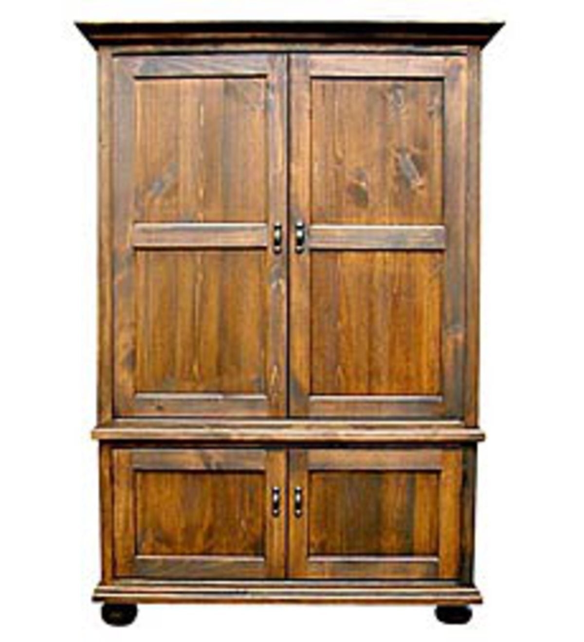 Television armoire pocket doors