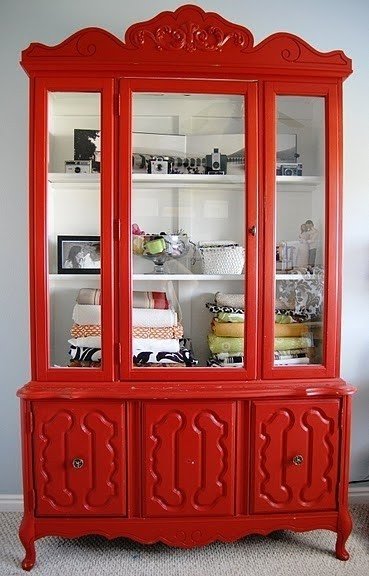 Traditional china cabinet